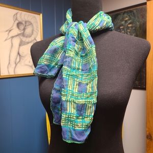 Vintage Vera Neumann Silk Plaid Scarf
